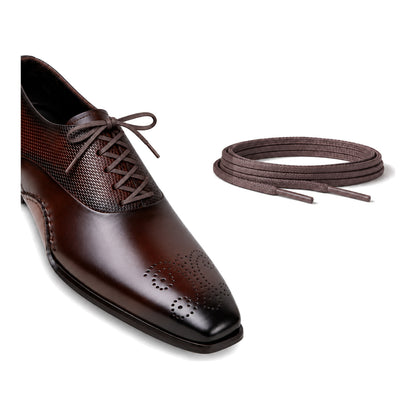 Braun Dunkel / Flach – gewachste schnuersenkel flach braun dunkel 02 schuh braun dunkel