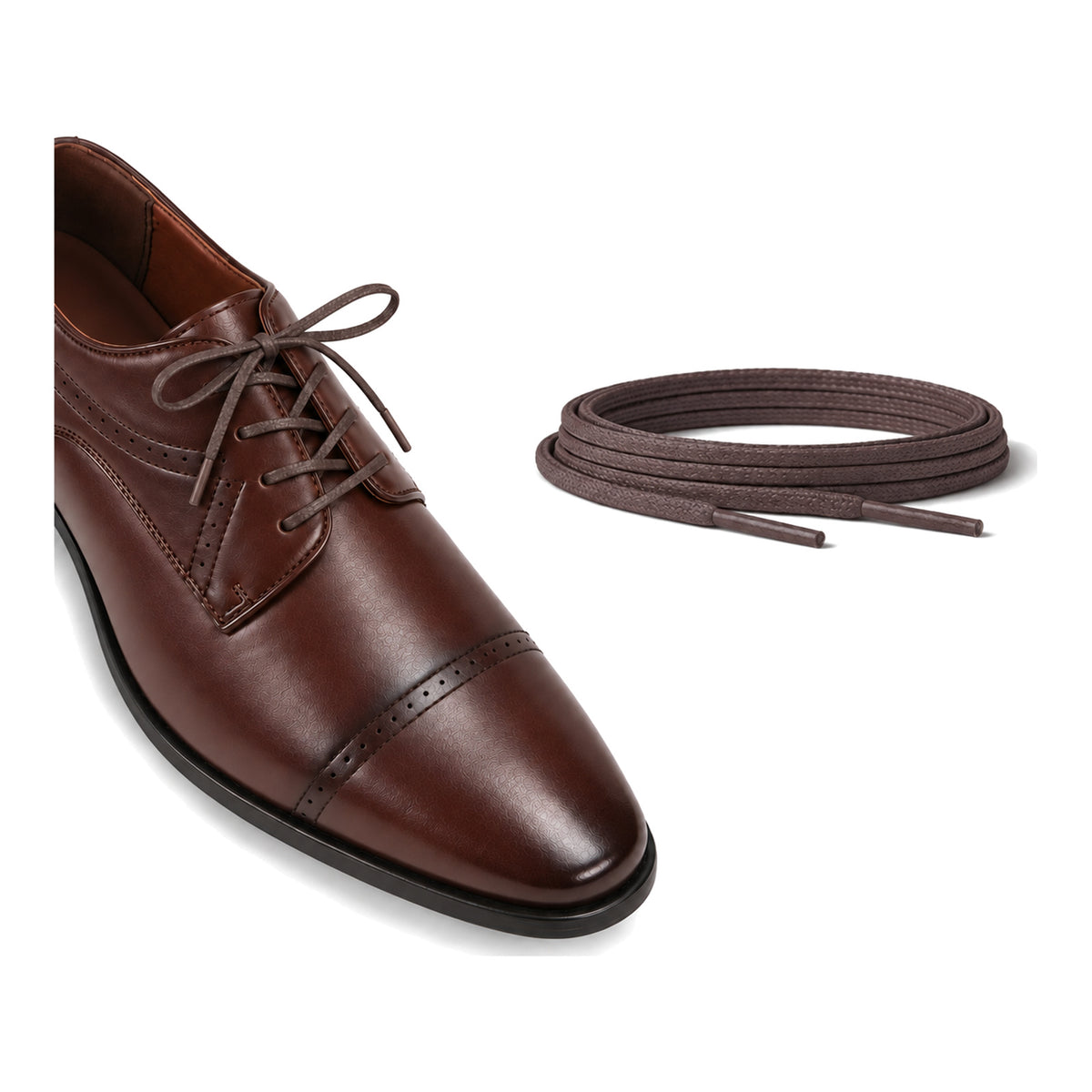 Braun Dunkel / Flach – gewachste schnuersenkel flach braun dunkel 04 schuh braun