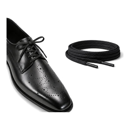 Schwarz / Flach – gewachste schnuersenkel flach schwarz 04 schuh schwarz