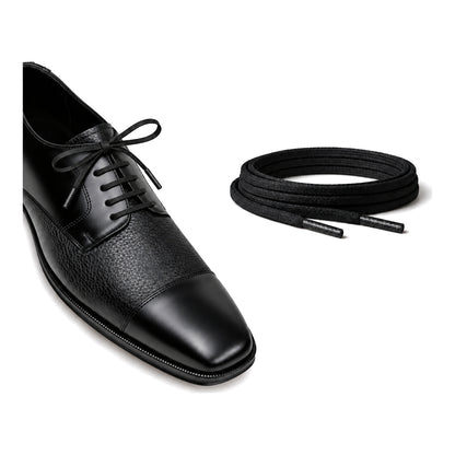 Schwarz / Flach – gewachste schnuersenkel flach schwarz 05 schuh schwarz