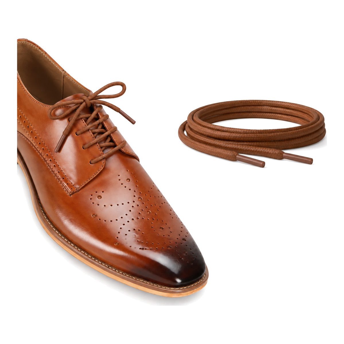 Braun / Rund – gewachste schnuersenkel rund braun 03 schuh braun