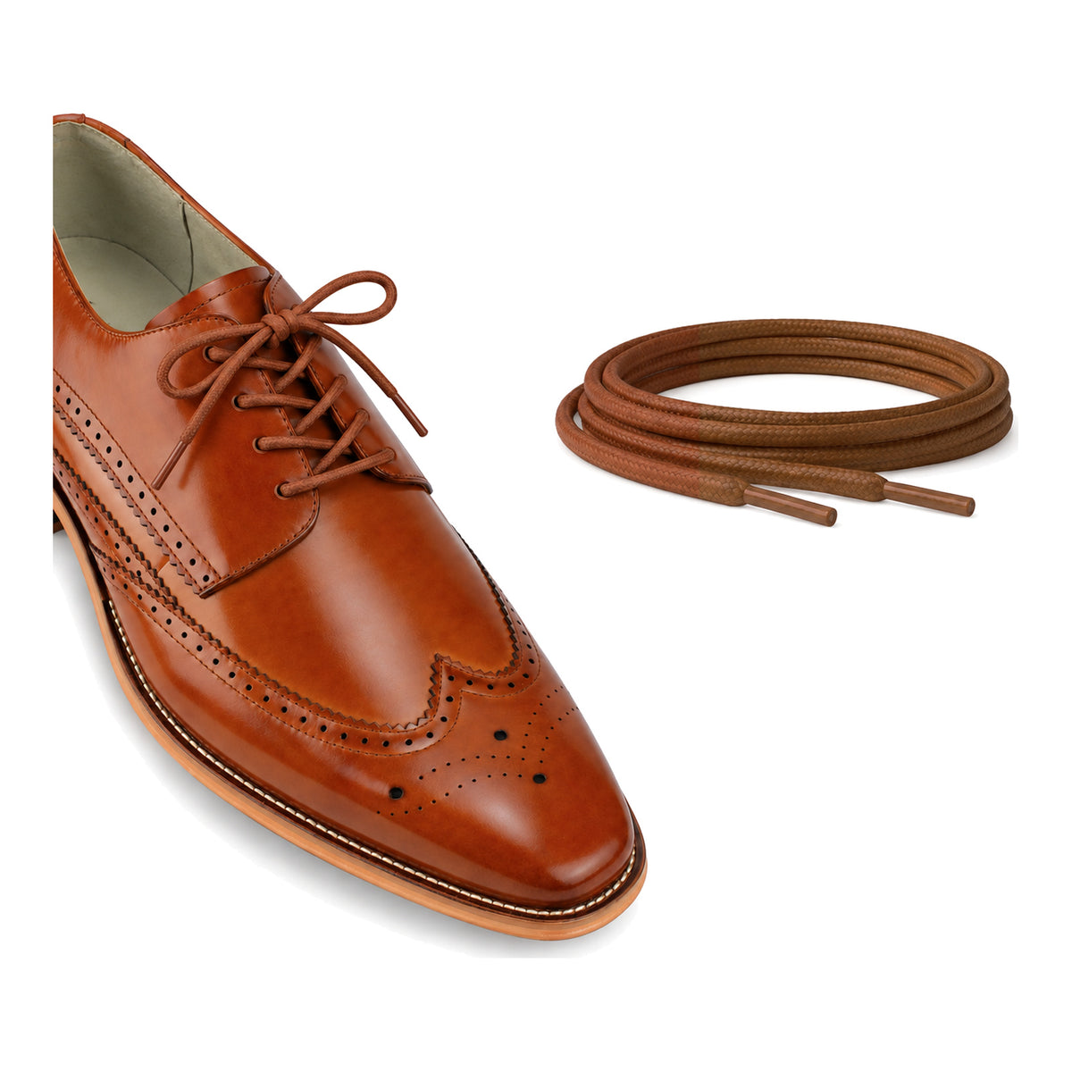 Braun / Rund – gewachste schnuersenkel rund braun 05 schuh braun