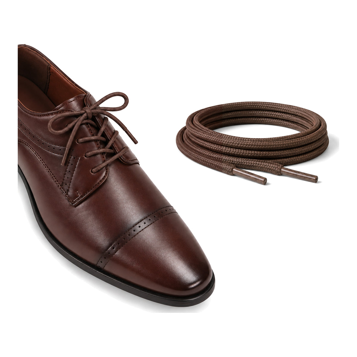 Braun Dunkel / Rund – gewachste schnuersenkel rund braun dunkel 02 schuh braun dunkel