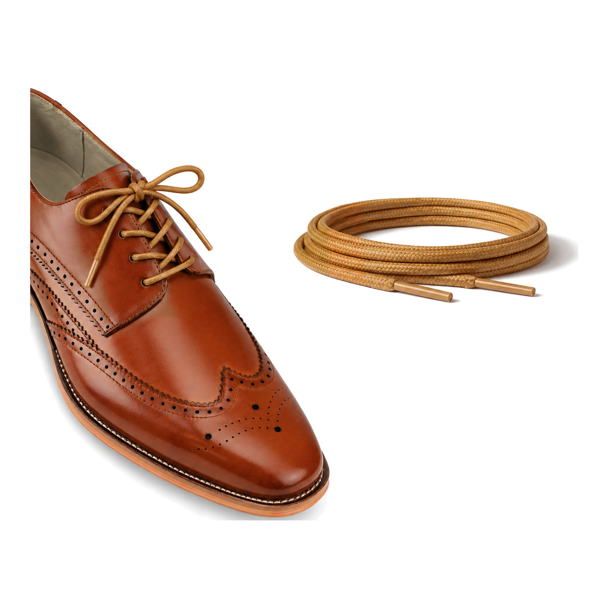Braun Hell / Rund – gewachste schnuersenkel rund braun hell 03 schuh braun
