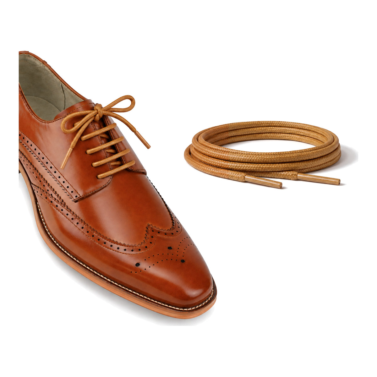 Braun Hell / Rund – gewachste schnuersenkel rund braun hell 05 schuh braun