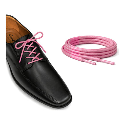 Rosa / Rund – gewachste schnuersenkel rund rosa 02 schuh schwarz