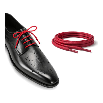 Rot / Rund – gewachste schnuersenkel rund rot 04 schuh schwarz