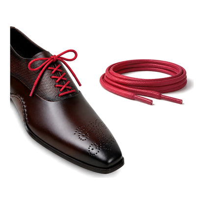 Rot / Rund – gewachste schnuersenkel rund rot 05 schuh braun dunkel