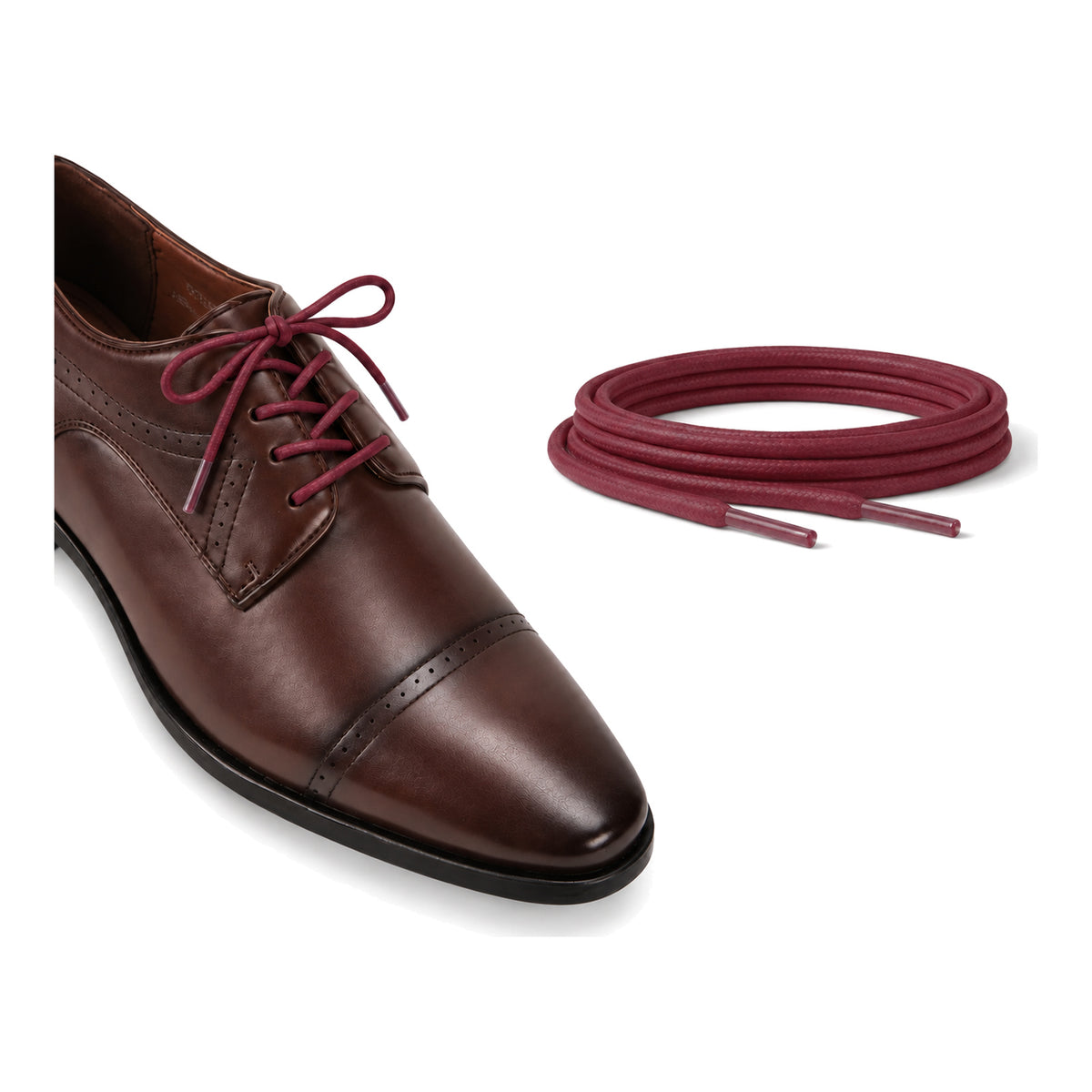 Rot Bordeaux / Rund – gewachste schnuersenkel rund rot bordeaux 04 schuh braun dunkel