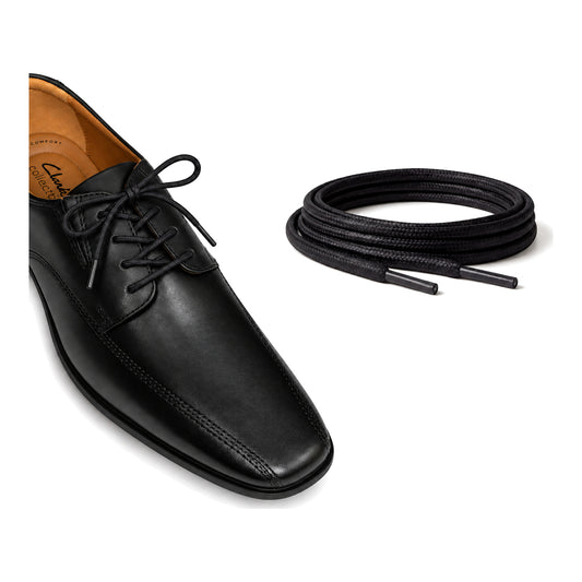 Schwarz – gewachste schnuersenkel rund schwarz 02 schuh schwarz