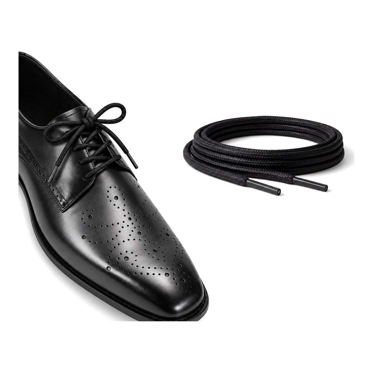 Schwarz / Rund – gewachste schnuersenkel rund schwarz 04 schuh schwarz