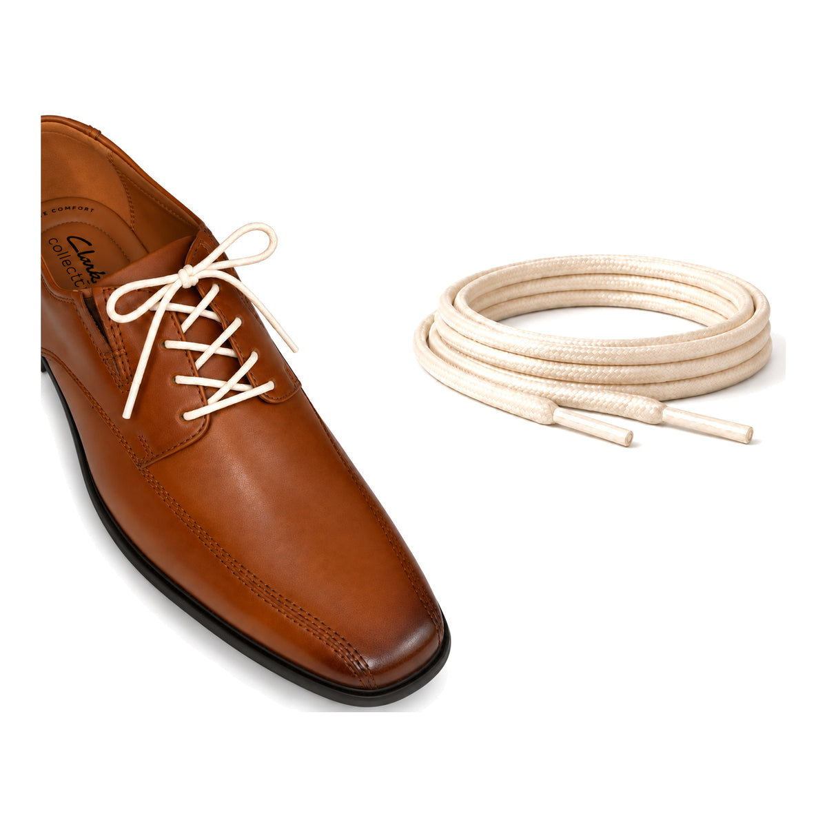 Weiss Creme / Rund – gewachste schnuersenkel rund weiss creme 04 schuh braun