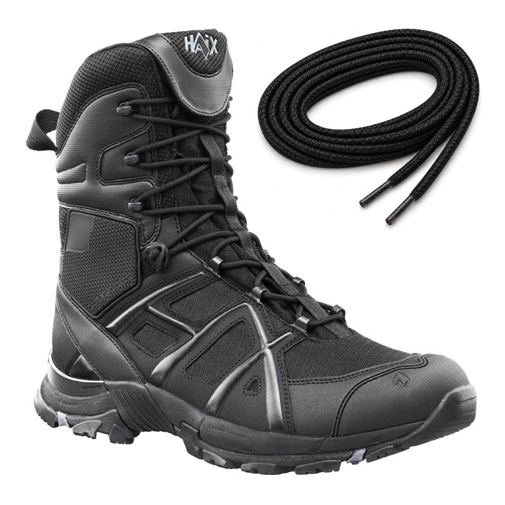 Schwarz / Rund / 125 cm, 135 cm, 175 cm, 185 cm – HAIX Rundsenkel Black Eagle schwarz passend für HAIX Black Eagle Athletic 11 high