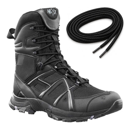 Schwarz / Rund / 125 cm, 135 cm, 175 cm, 185 cm – HAIX Rundsenkel Black Eagle schwarz passend für HAIX Black Eagle Athletic 11 high