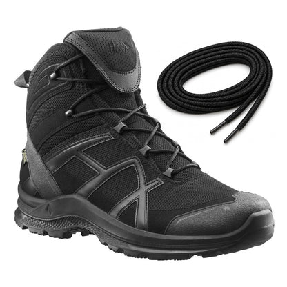 Schwarz / Rund / 125 cm, 135 cm, 175 cm, 185 cm – HAIX Rundsenkel Black Eagle schwarz passend für HAIX Black Eagle Athletic 2.0 GTX mid black
