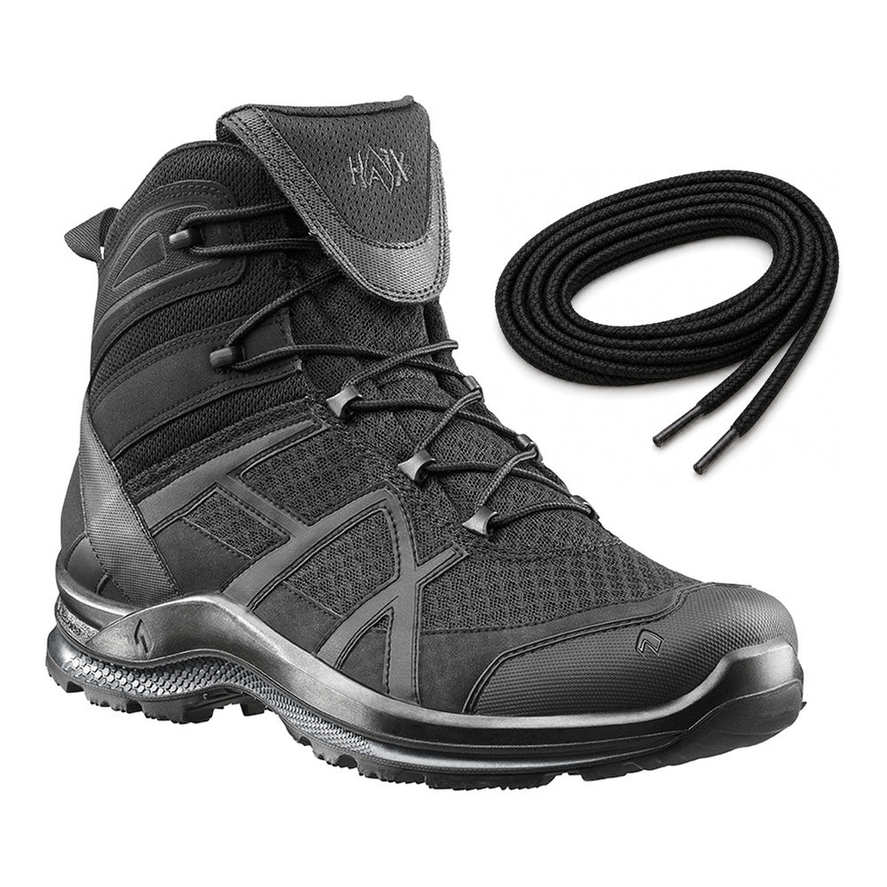 Schwarz / Rund / 125 cm, 135 cm, 175 cm, 185 cm – HAIX Rundsenkel Black Eagle schwarz passend für HAIX Black Eagle Athletic 2.0 T mid black