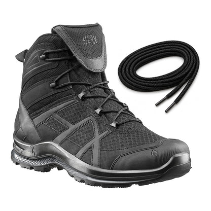 Schwarz / Rund / 125 cm, 135 cm, 175 cm, 185 cm – HAIX Rundsenkel Black Eagle schwarz passend für HAIX Black Eagle Athletic 2.0 T mid black
