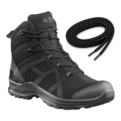 Schwarz / Rund / 125 cm, 135 cm, 175 cm, 185 cm – HAIX Rundsenkel Black Eagle schwarz passend für HAIX Black Eagle Athletic 2.1 GTX mid black