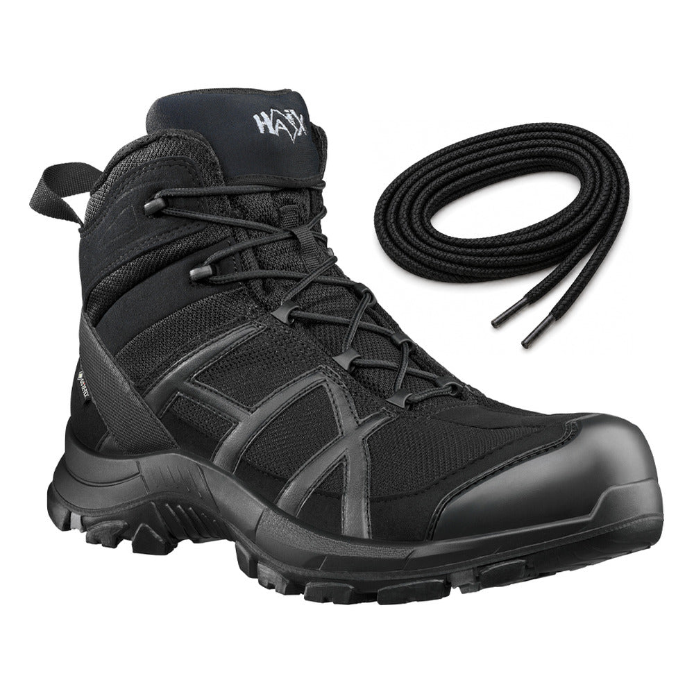 Schwarz / Rund / 125 cm, 135 cm, 175 cm, 185 cm – HAIX Rundsenkel Black Eagle schwarz passend für HAIX Black Eagle Safety 40 mid black black