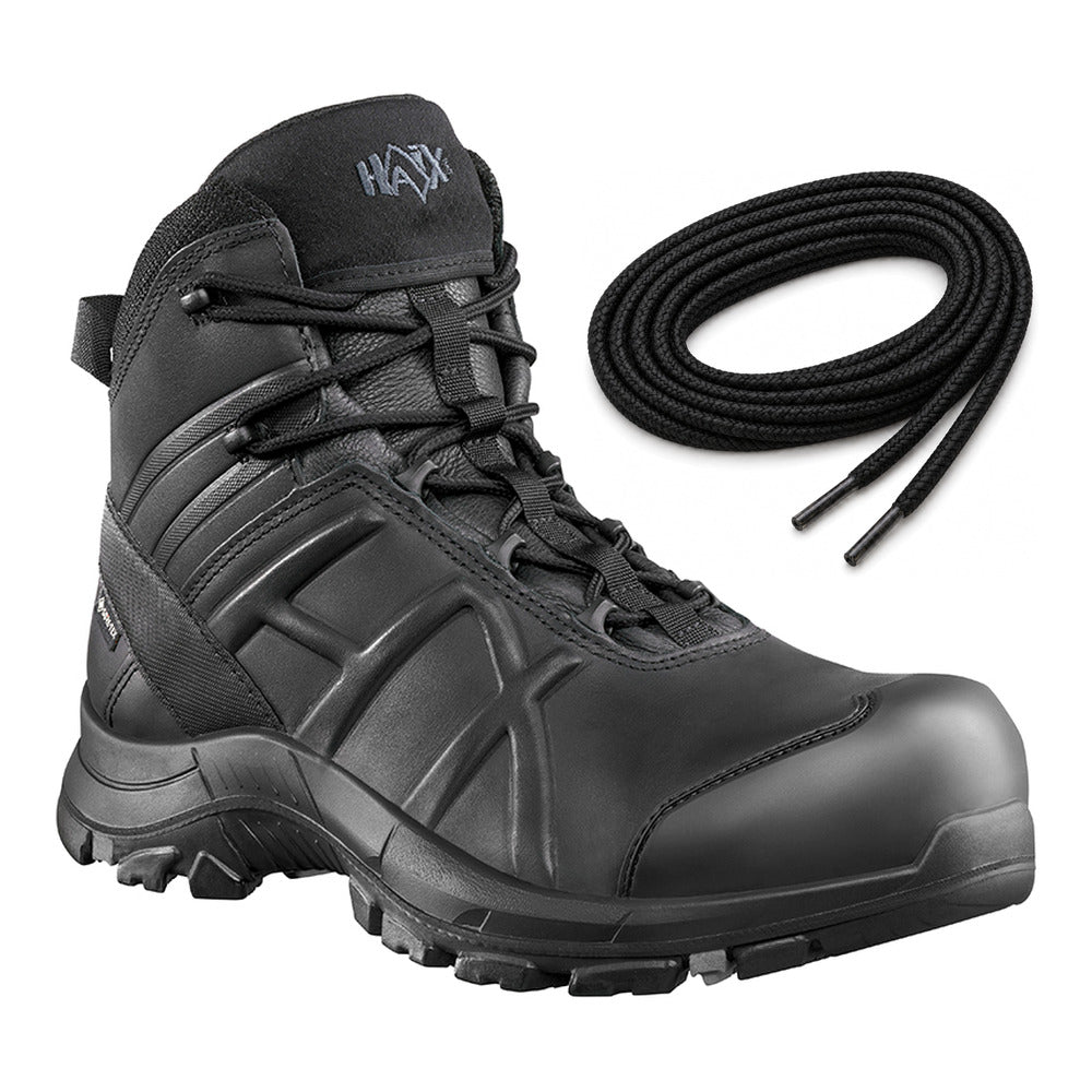 Schwarz / Rund / 125 cm, 135 cm, 175 cm, 185 cm – HAIX Rundsenkel Black Eagle schwarz passend für HAIX Black Eagle Safety 50 mid