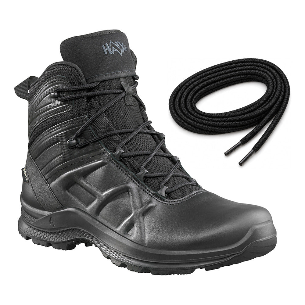Schwarz / Rund / 125 cm, 135 cm, 175 cm, 185 cm – HAIX Rundsenkel Black Eagle schwarz passend für HAIX Black Eagle Tactical 2.0 GTX mid black