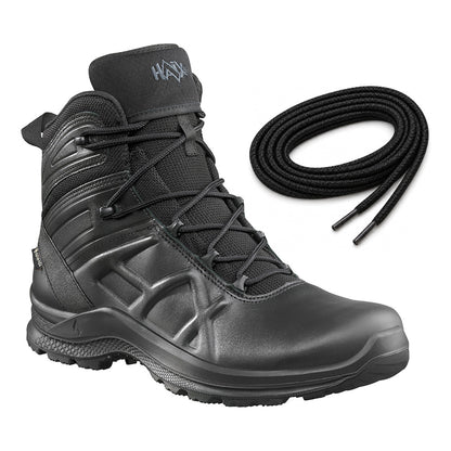 Schwarz / Rund / 125 cm, 135 cm, 175 cm, 185 cm – HAIX Rundsenkel Black Eagle schwarz passend für HAIX Black Eagle Tactical 2.0 GTX mid black