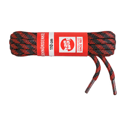 Schwarz Rot / 110 cm – hanwag schnuersenkel schwarz rot 110 cm 01 hauptbild