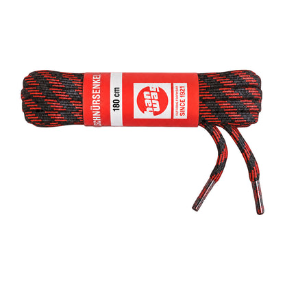 Schwarz Rot / 180 cm – hanwag schnuersenkel schwarz rot 180 cm 01 hauptbild
