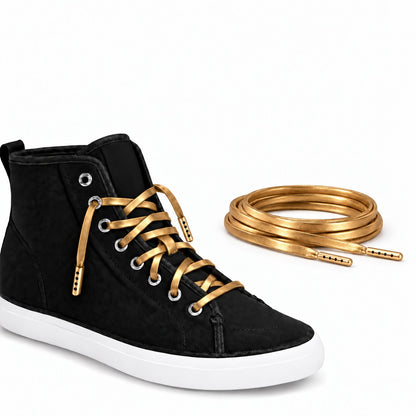 Gold – lederschnuersenkel flach gold 04 schuh sperry