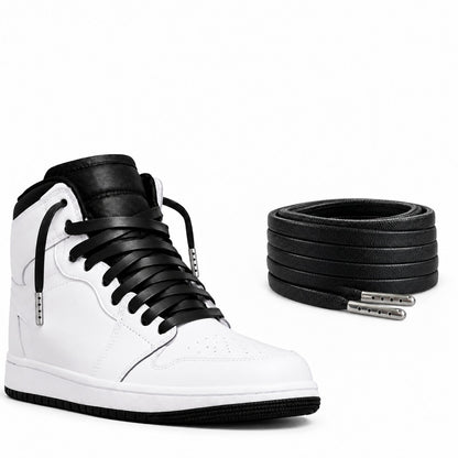 Schwarz – lederschnuersenkel flach schwarz 05 schuh high top weiss schwarz