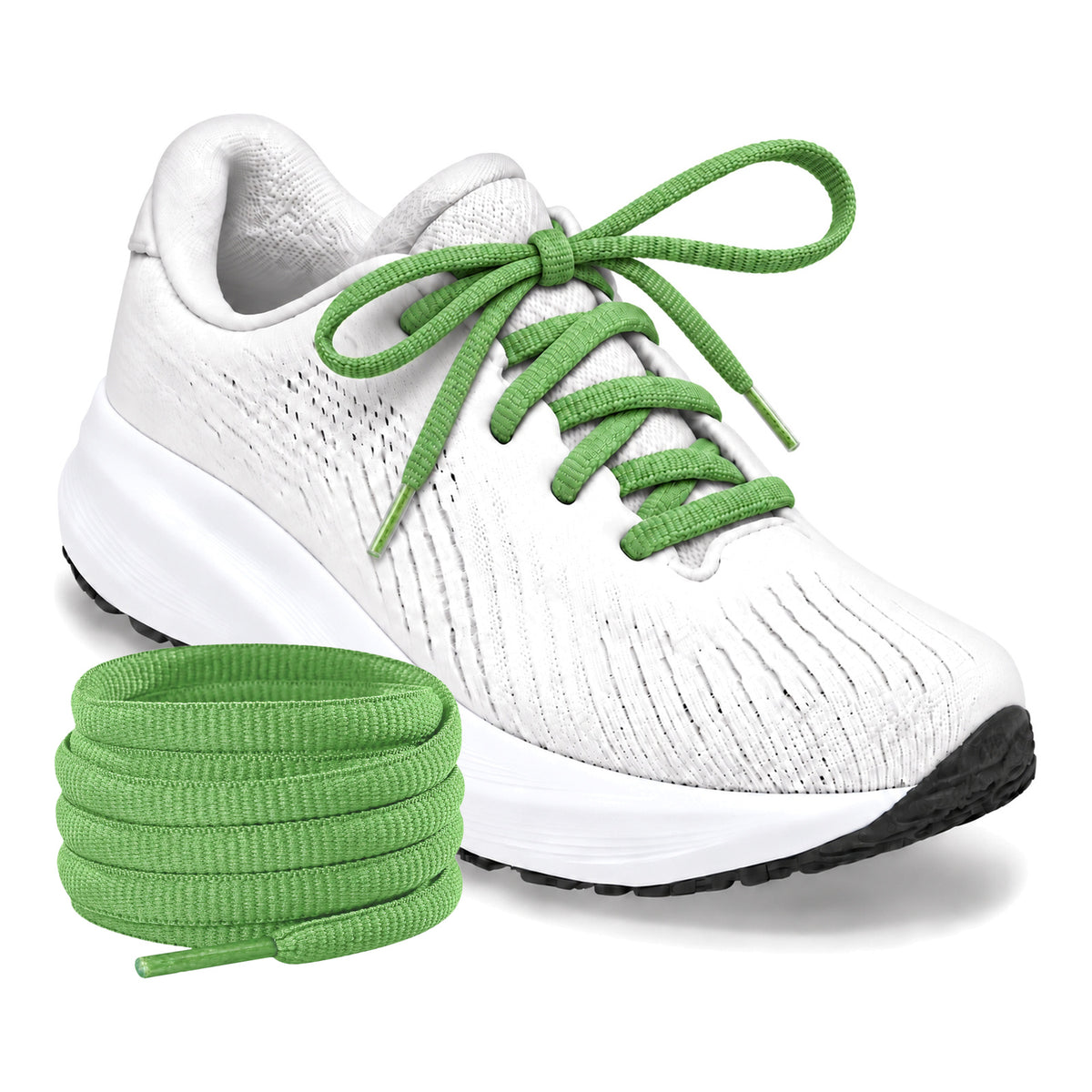 Grün – ovale schnuersenkel halbrund laufschuhe gruen 04 laufschuh weiss turm