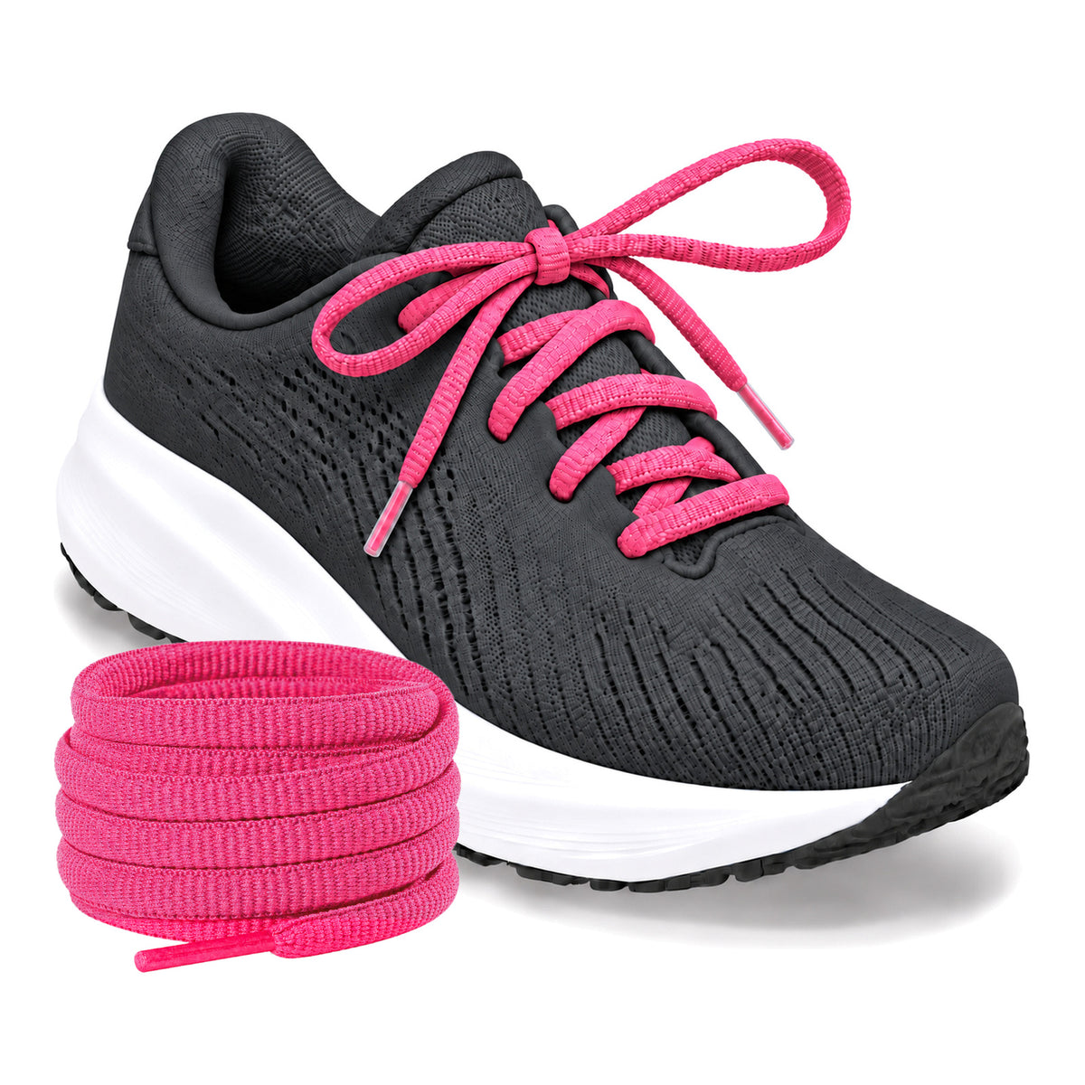 Pink Neon – ovale schnuersenkel halbrund laufschuhe pink neon 02 laufschuh anthrazit turm