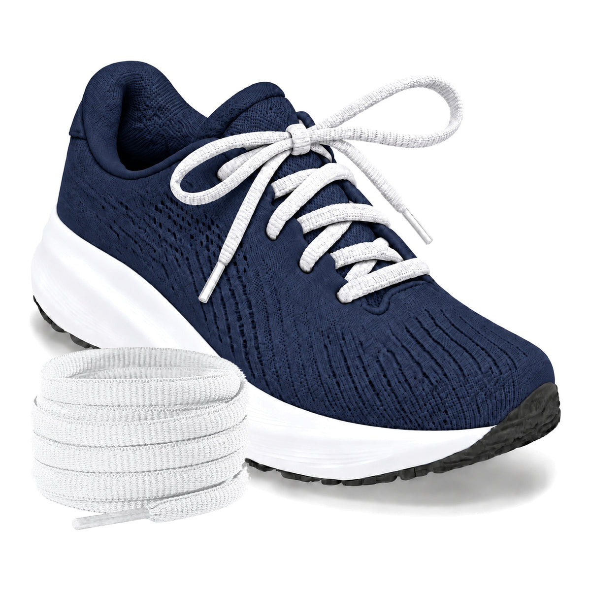 Weiß – ovale schnuersenkel halbrund laufschuhe weiss 02 laufschuh blau navy turm