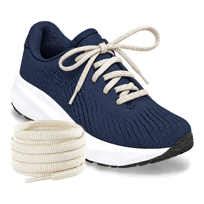 Weiss Creme – ovale schnuersenkel halbrund laufschuhe weiss creme 02 laufschuh blau navy turm