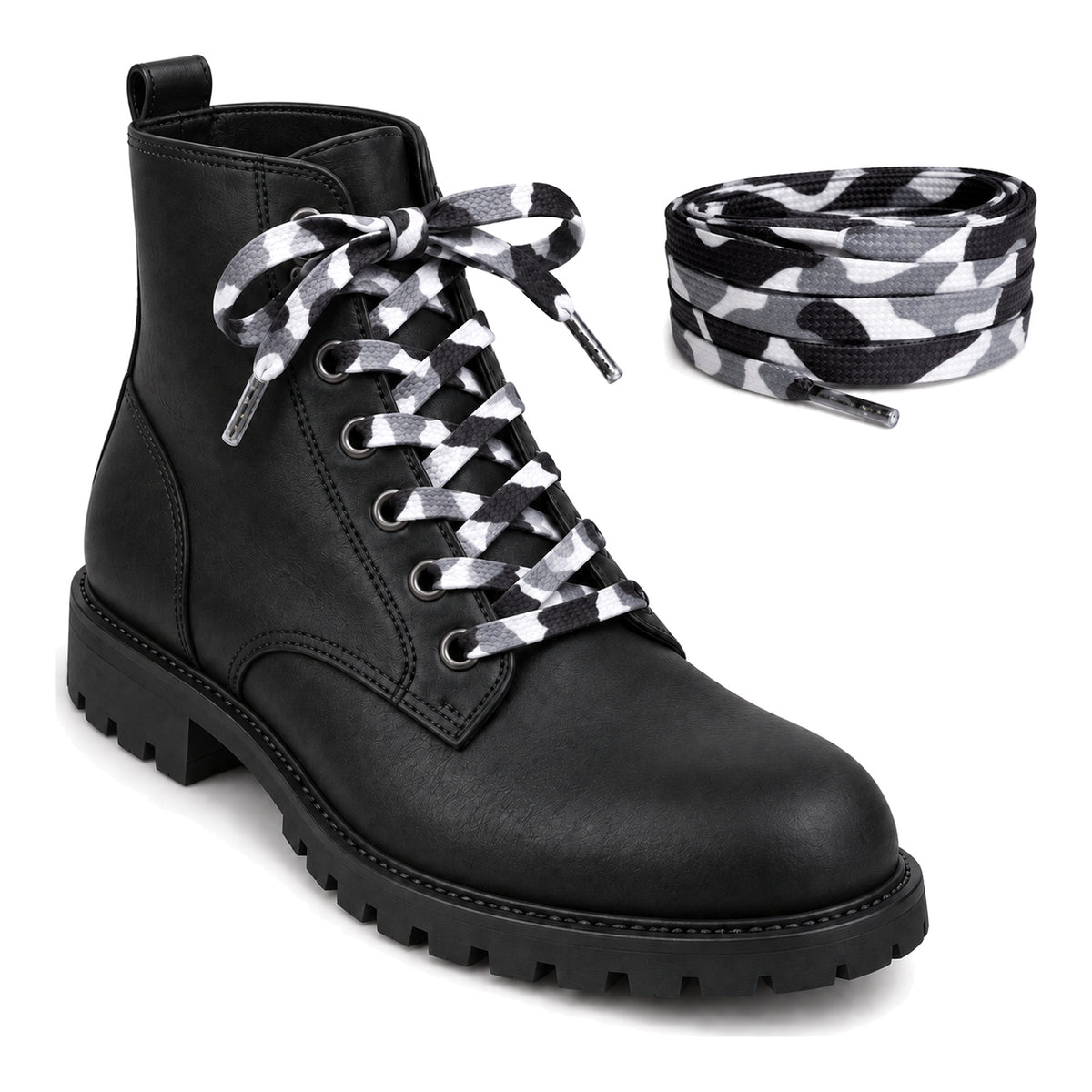 Camouflage Weiss – schnuersenkel camouflage weiss 02 stiefel schwarz