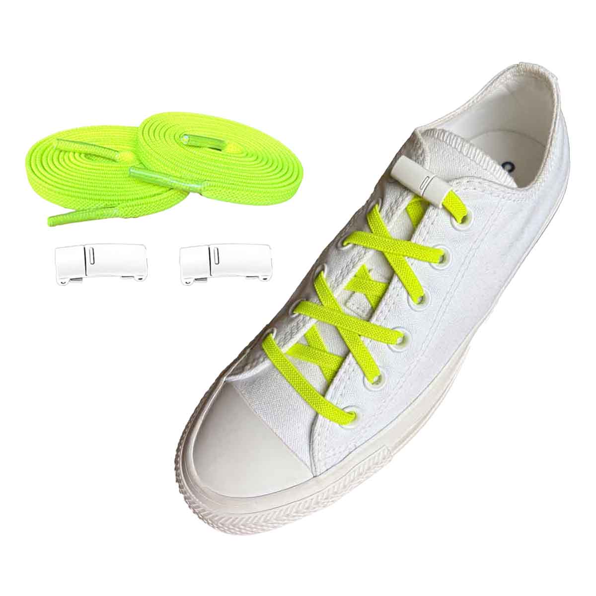 schnuersenkel-elastisch-gelbneon-magnete-weiss-schuhe