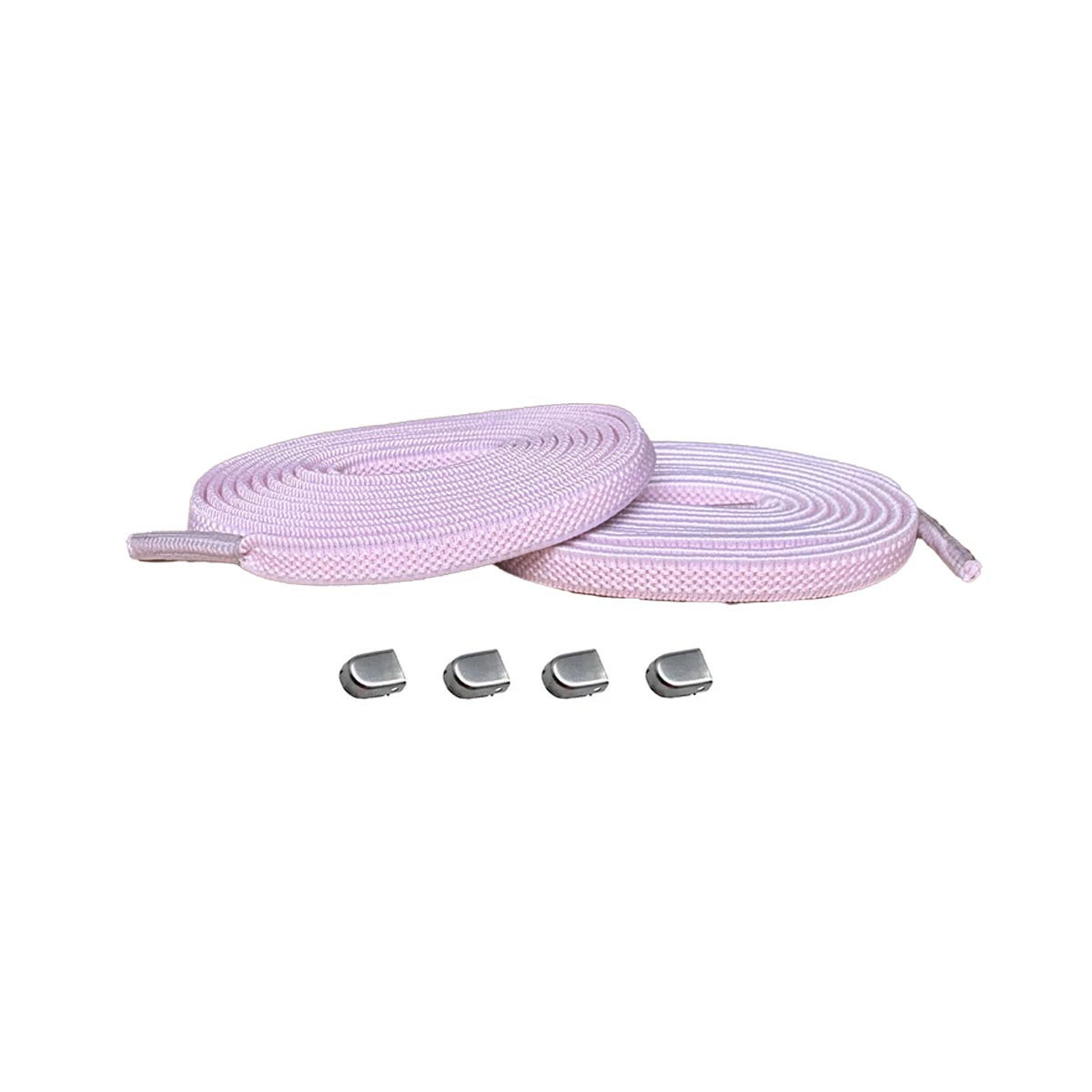 Rosa / Silber Matt – schnuersenkel elastisch rosa clips silber matt