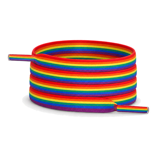 Regenbogen Gestreift – schnuersenkel flach regenbogen streifen 01 hauptbild