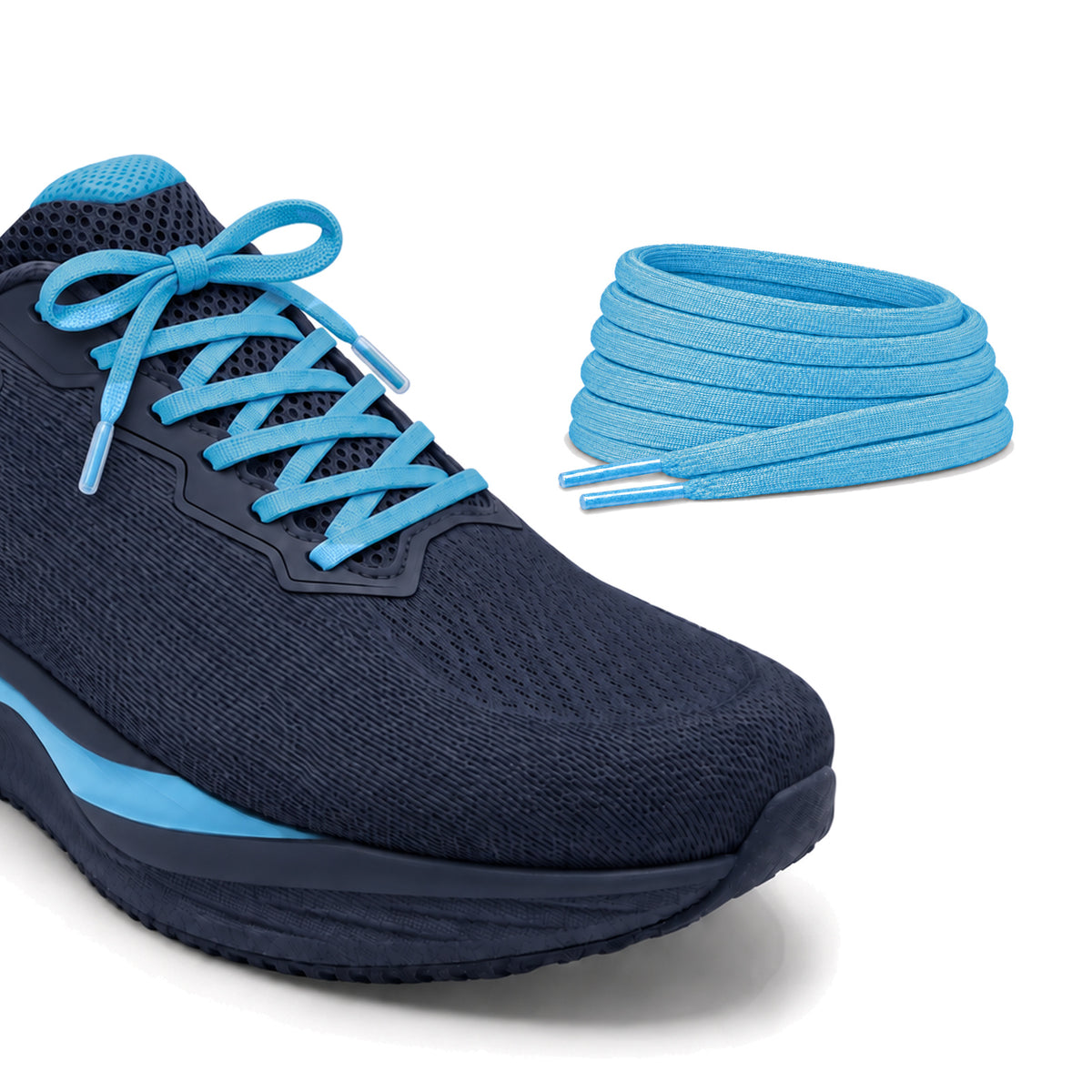 Blau – schnuersenkel flach schmal fussball blau hell laufschuh blau navy schleife turm