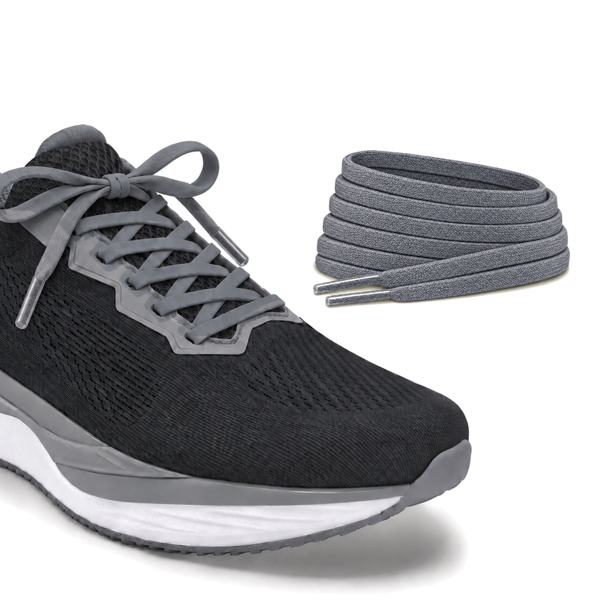 Grau – schnuersenkel flach schmal fussball grau laufschuh anthrazit schleife turm
