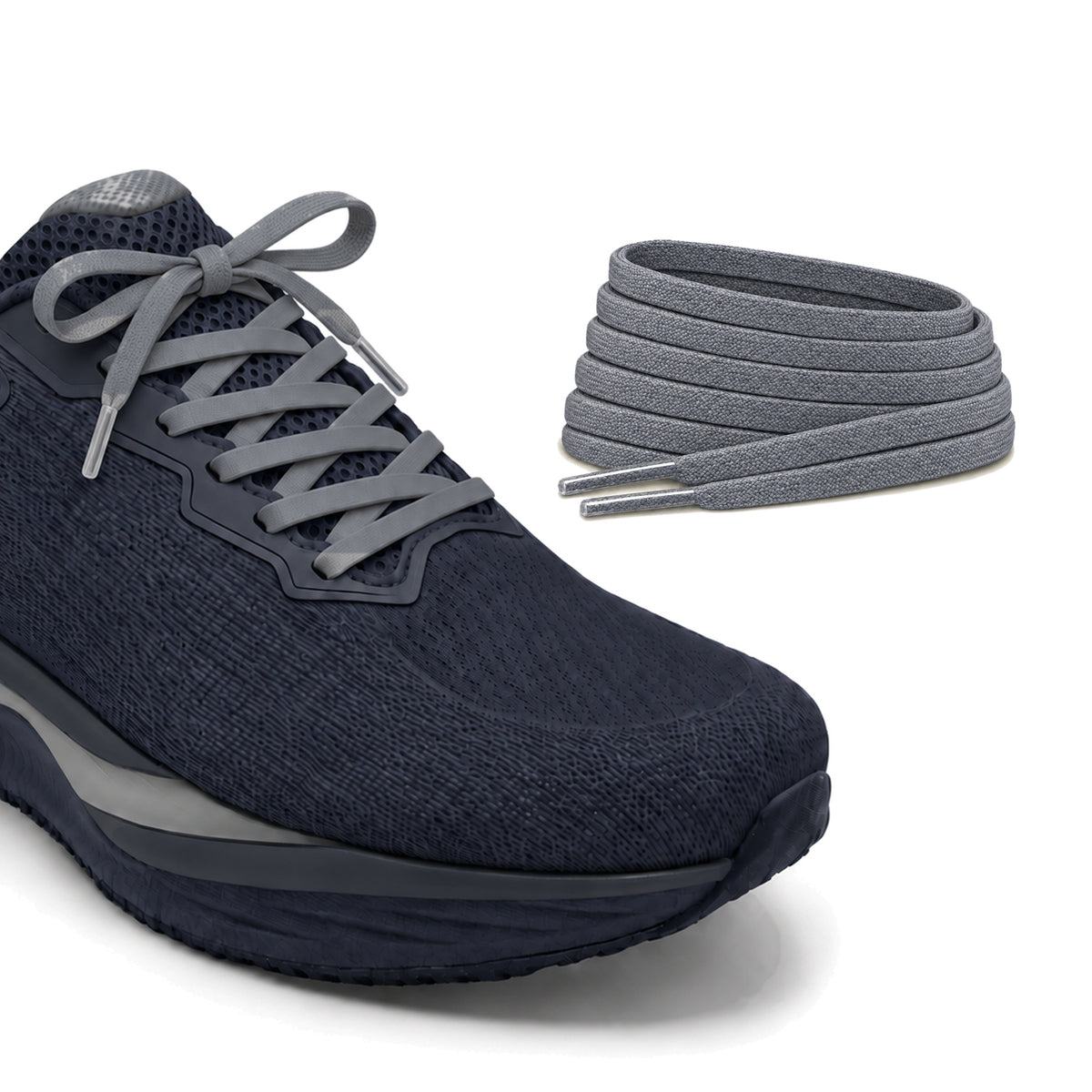 Grau – schnuersenkel flach schmal fussball grau laufschuh blau navy schleife turm