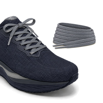 Grau – schnuersenkel flach schmal fussball grau laufschuh blau navy schleife turm