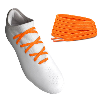 Orange – schnuersenkel flach schmal fussball orange 02 am schuh