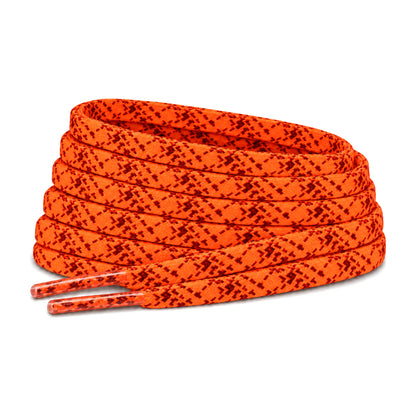 Orange gemustert – schnuersenkel flach schmal fussball orange gemustert 01 hauptbild