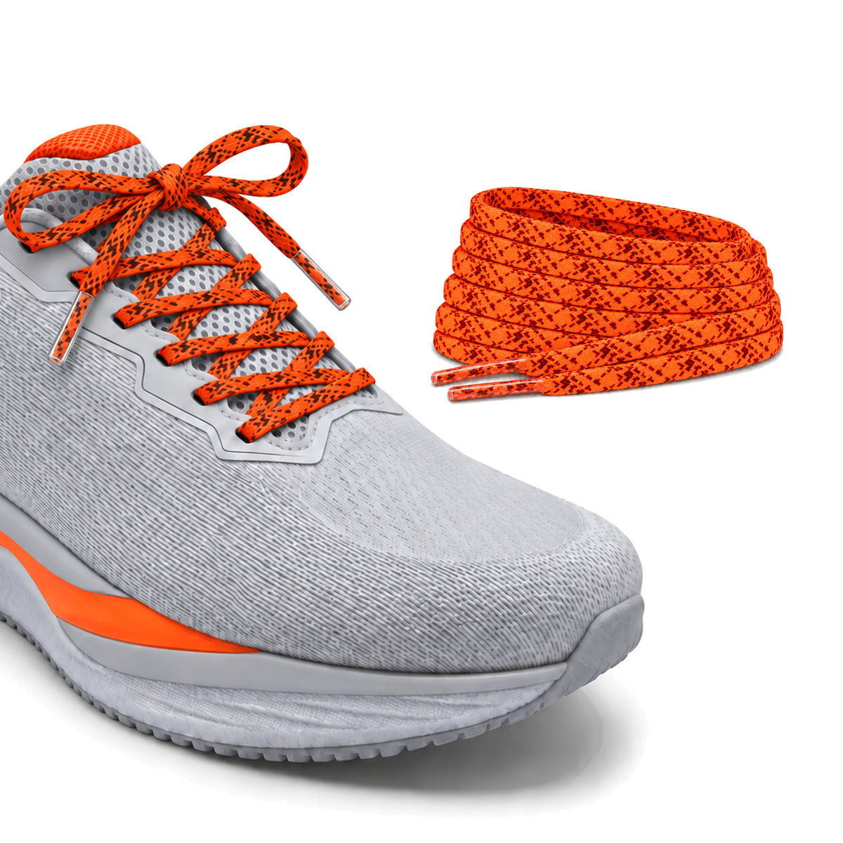Orange gemustert – schnuersenkel flach schmal fussball orange gemustert laufschuh grau hell schleife turm