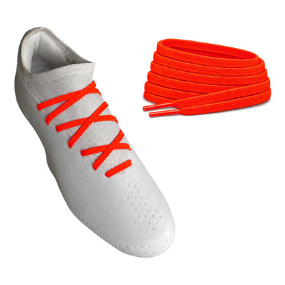 Orange Rot – schnuersenkel flach schmal fussball orange rot 02 am schuh