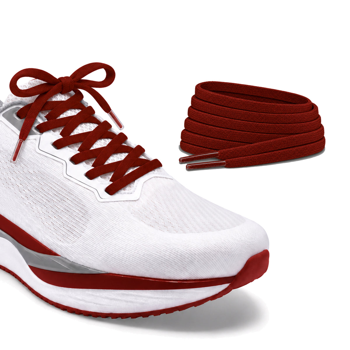 Rot Braun – schnuersenkel flach schmal fussball rot braun dunkel laufschuh weiss schleife turm