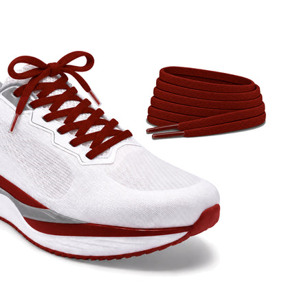 Rot Braun – schnuersenkel flach schmal fussball rot braun dunkel laufschuh weiss schleife turm