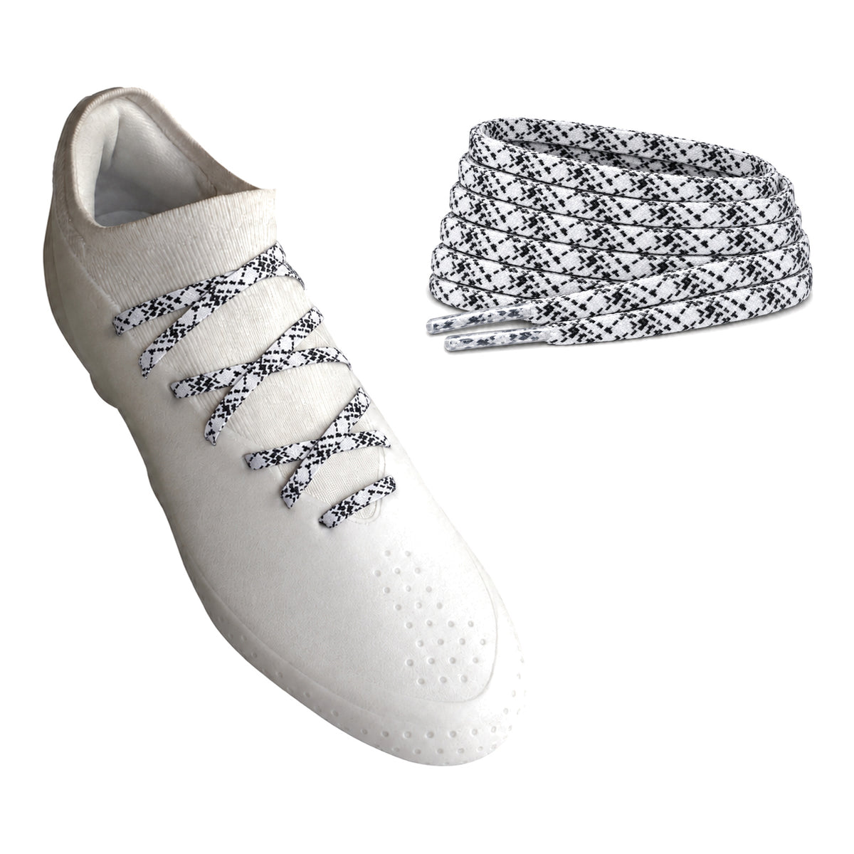 Schwarz Weiss – schnuersenkel flach schmal fussball schwarz weiss 02 am schuh