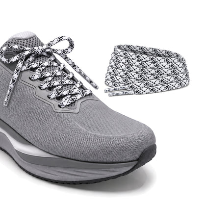 Schwarz Weiss – schnuersenkel flach schmal fussball schwarz weiss laufschuh grau schleife turm